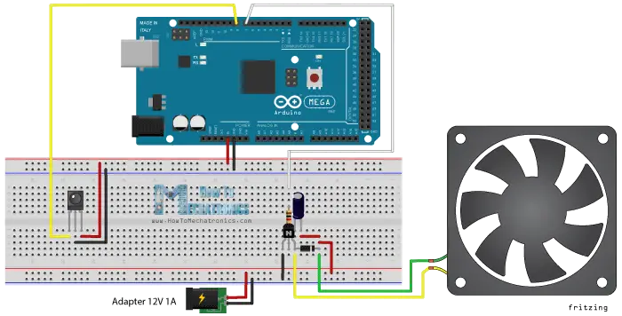 Controlling-a-DC-Fan-speed-with-a-TV-Remote-Circuit-Schematics