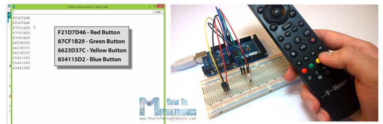 IRrecvDemo-Serial-Monitor-and-TV-Remote-RGB-LED-Control-Example
