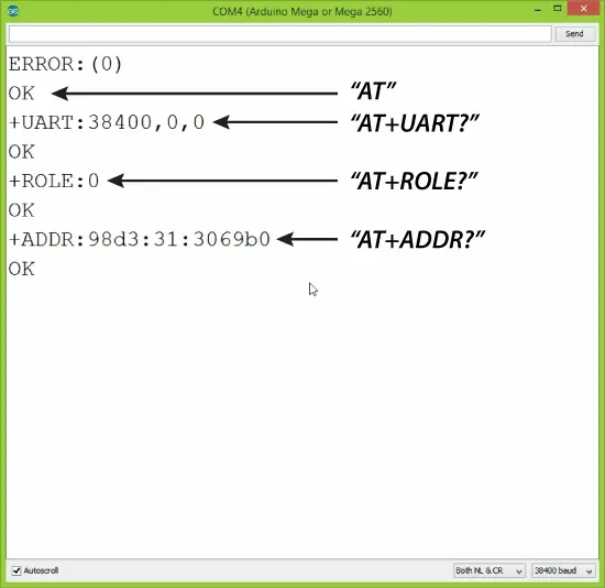 Slave Configuration HC-05 Bluetooth Module Arduino