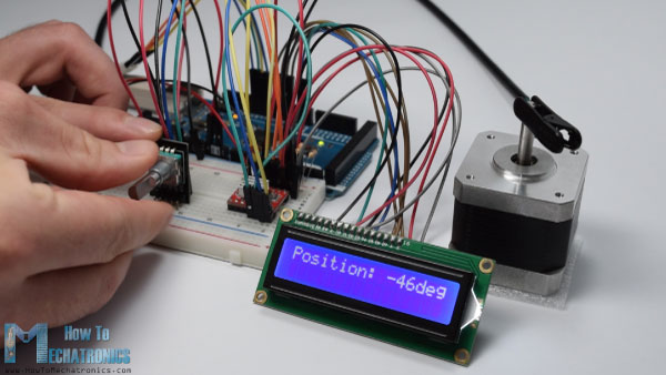 Controlling a stepper motor using a Rotary Encoder