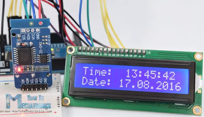 Arduino DS3231 Real Time Clock and LCD Example
