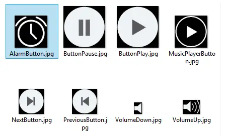 Music Player Buttons