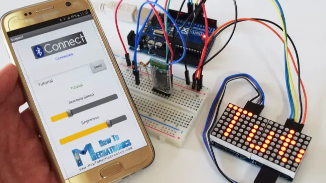 Android App for Controlling 8x8 LED Matrix via Bluetooth