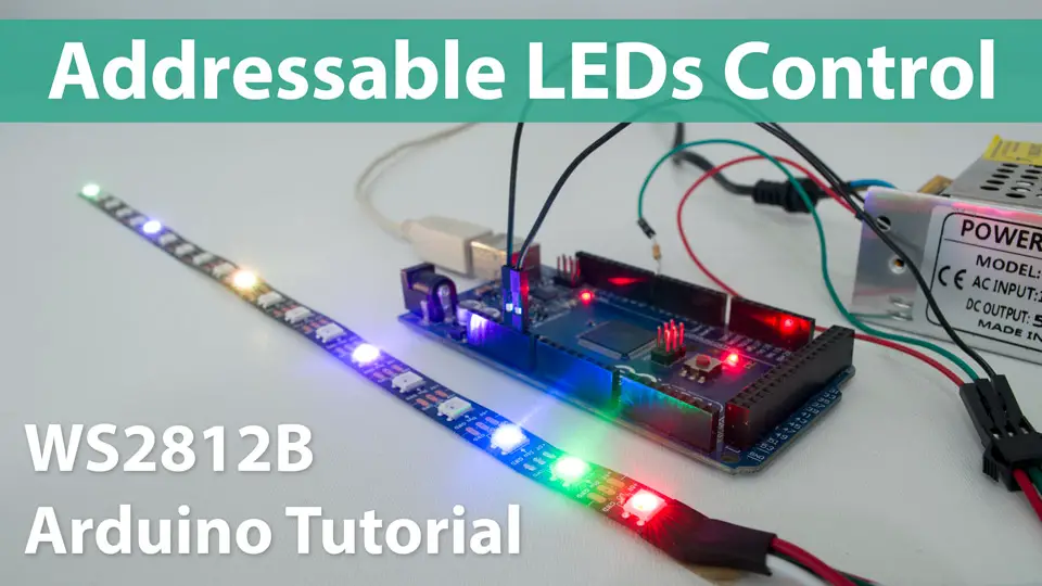 How Control WS2812B Individually Addressable LEDs using Arduino