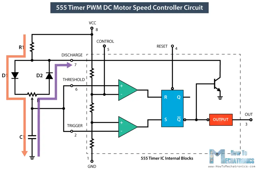 555 Potencjometr PWM DC Timer Control Speed Motor