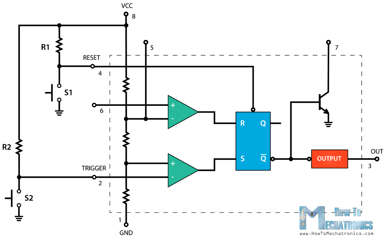 Timer - Working Principle, Block Diagram, Circuit Schematics