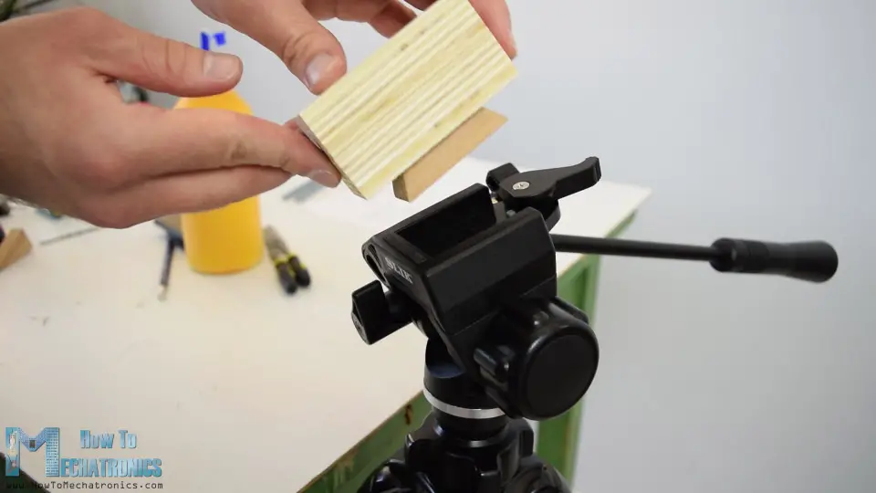 wooden tripod mounting plate