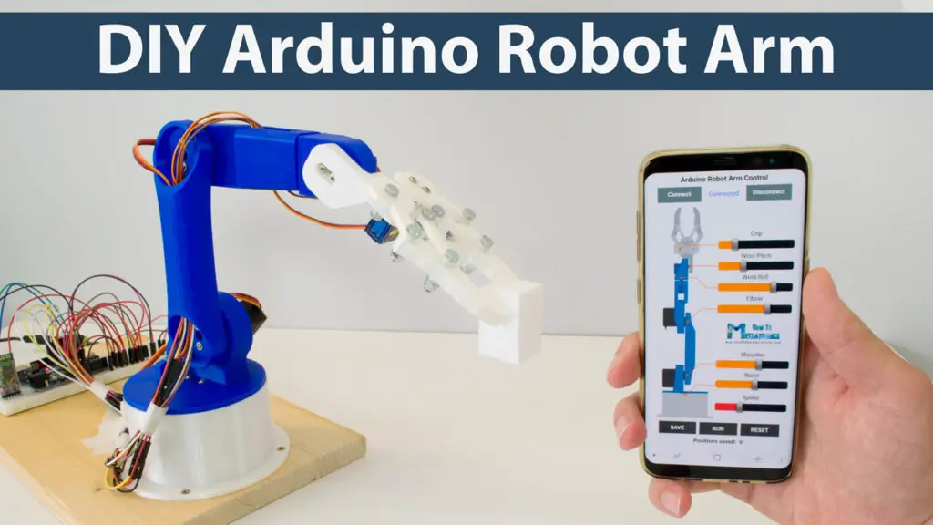 DIY Robot Robot Arm với điều khiển điện thoại thông minh