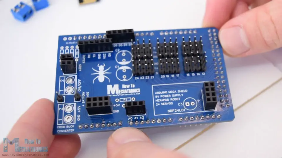 24 channel custom design PCB for Arduino hexapod