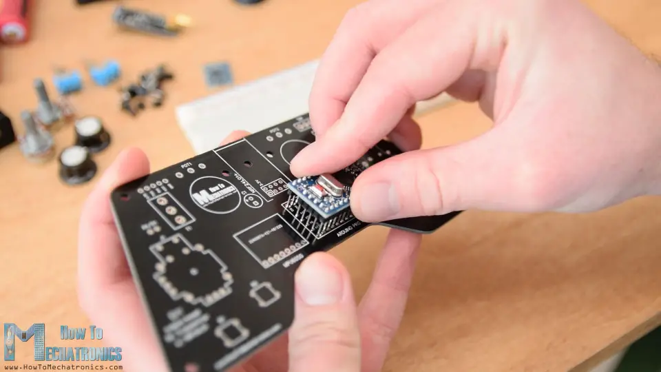 Soldering the Arduino Pro Mini to the PCB