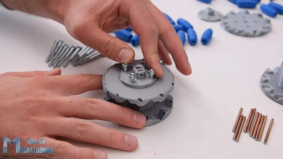 Aseembling the 3D Printed Mecanum Wheels