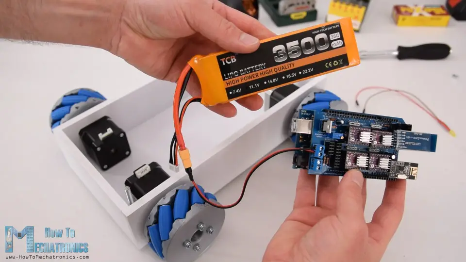 Li-Po battery for powering the Arduino Mecanum Wheels Robot Project