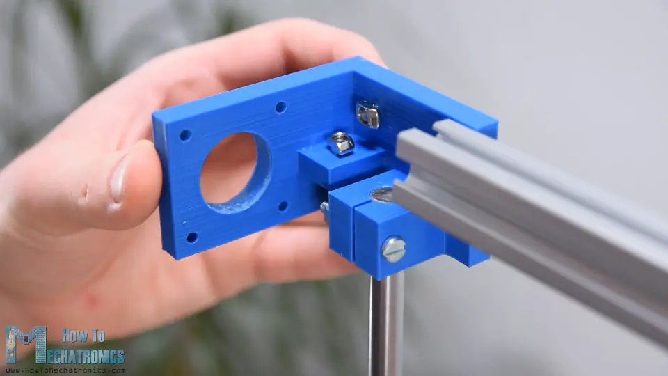 Attaching the top profile for connecting the two Y-axis rods
