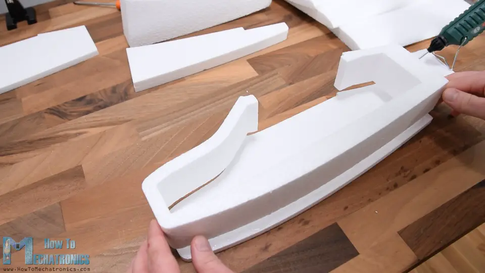 Gluing styrofoam with Glue Gun - Hot Glue