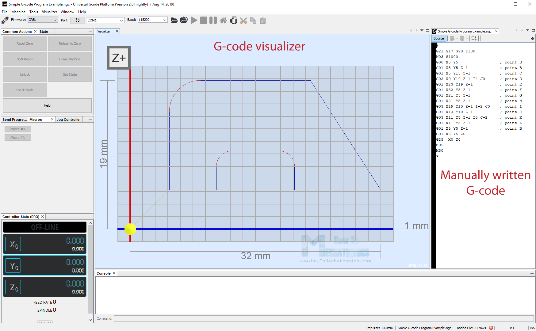 Gcode Axis y