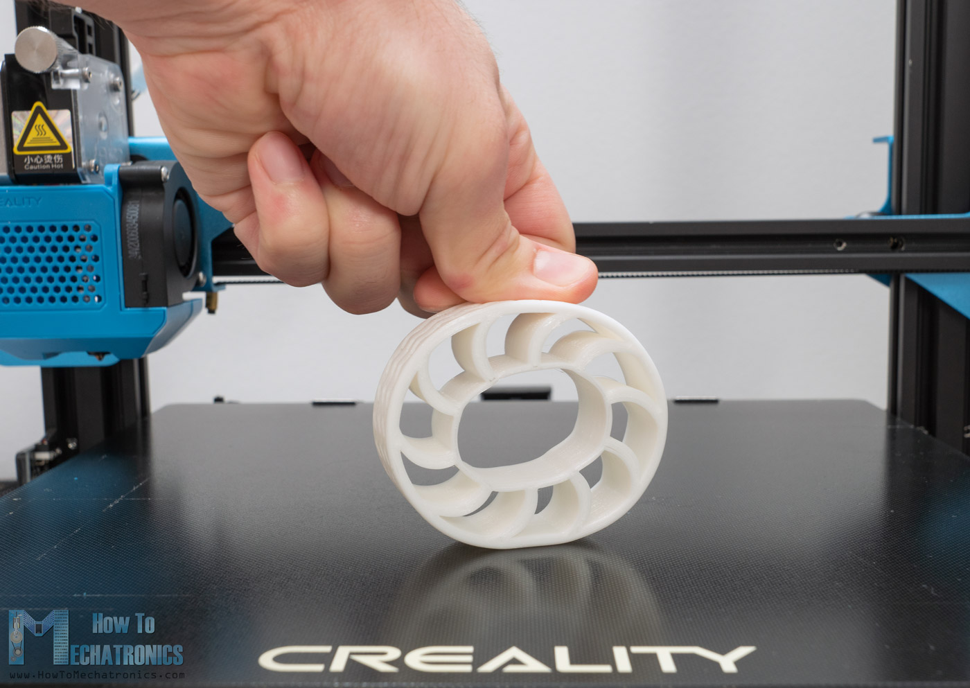 Flexible Wheel 3D printed with Flexible Filament on CR-10 V3 Direct Drive Extruder
