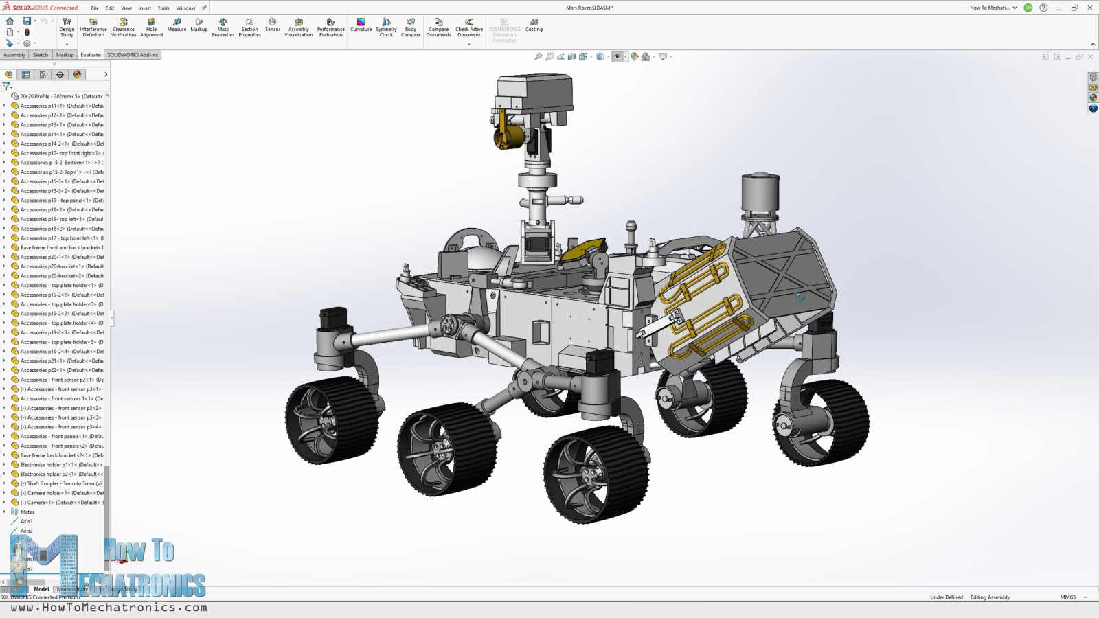 DIY Mars Rover Solidworks 3D Model Download