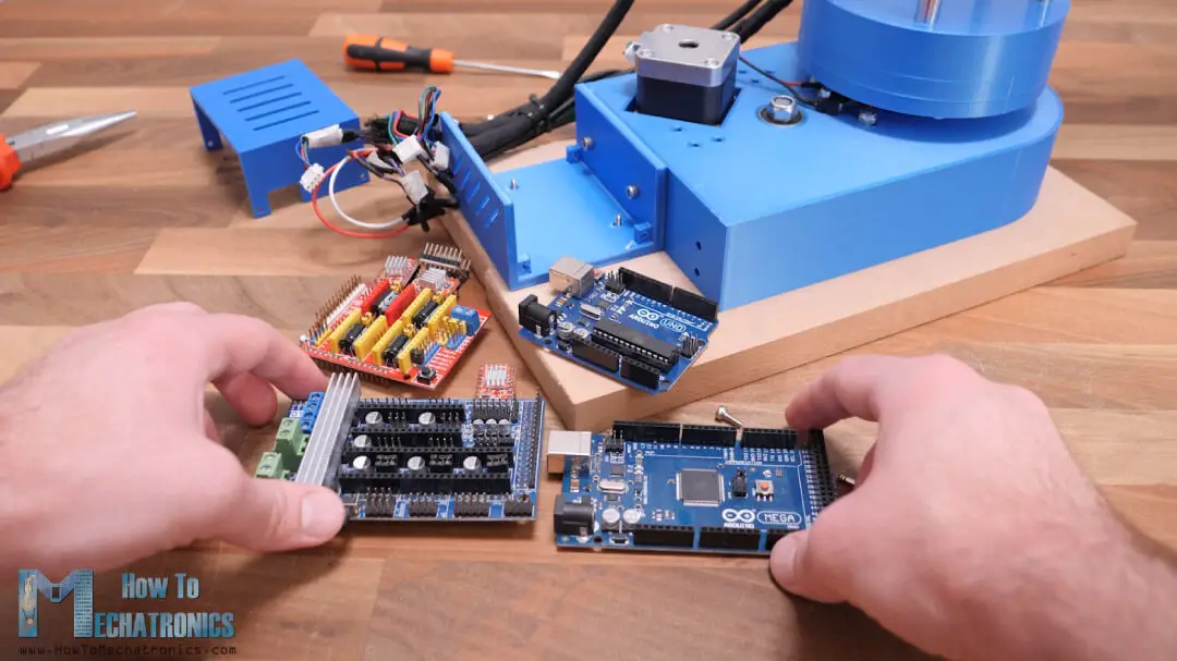 Arduino MEGA and RAPMS instead of Arduino UNO and CNC Shield for SCARA Robot Laser Engraver control