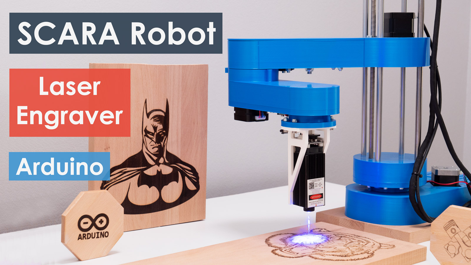 Calamity Indsigt fremstille Laser Engraving with DIY Arduino SCARA Robot - How To Mechatronics