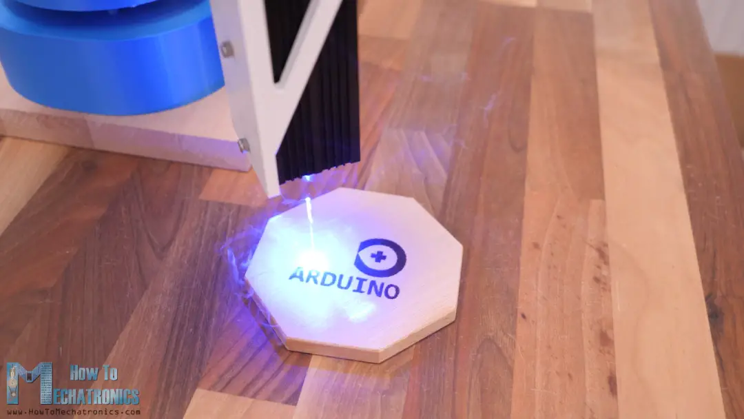 Laser engraving the arduino logo with scara robot