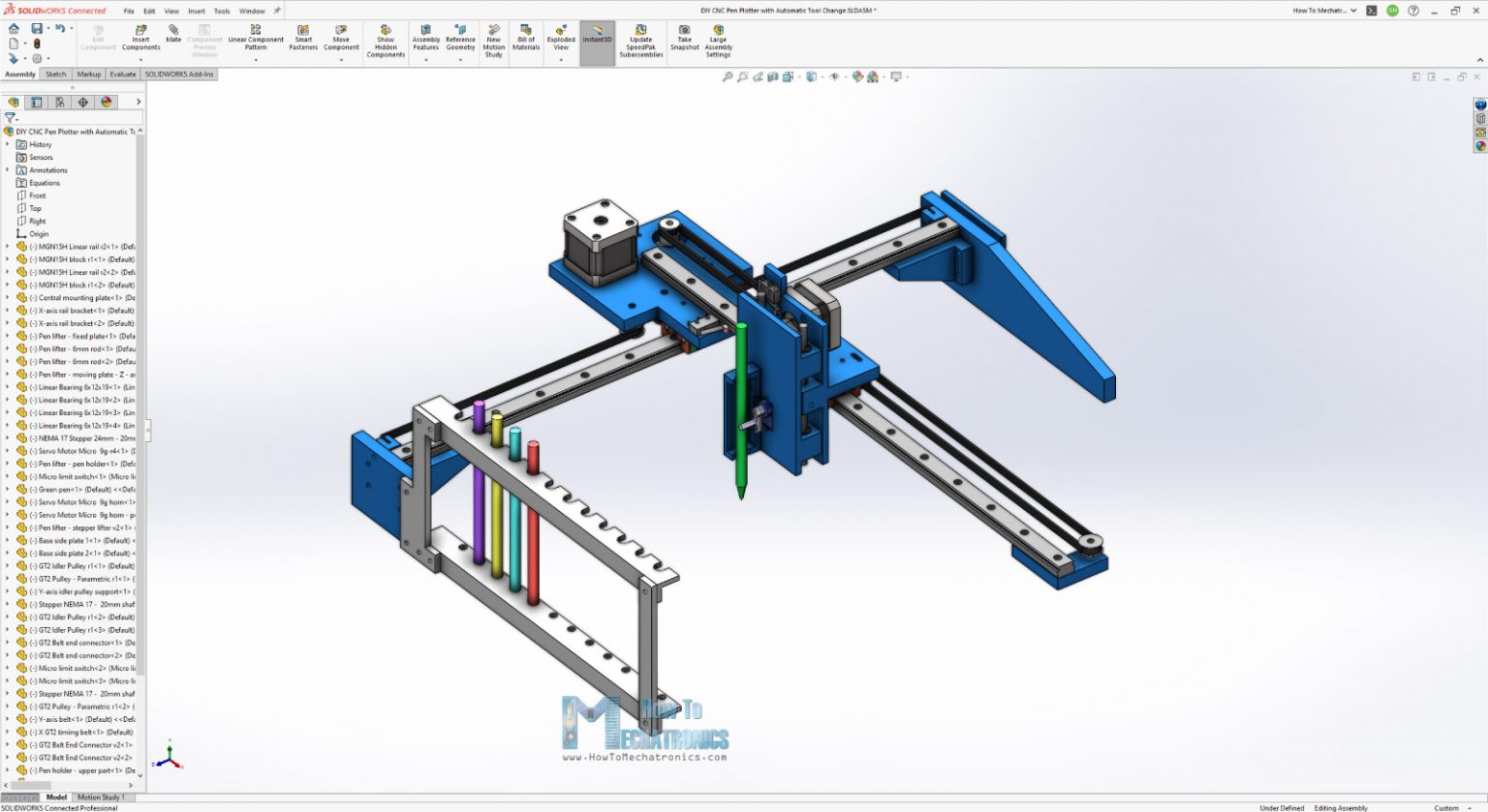 DIY Pen Plotter with Automatic Tool Changer | CNC Drawing Machine