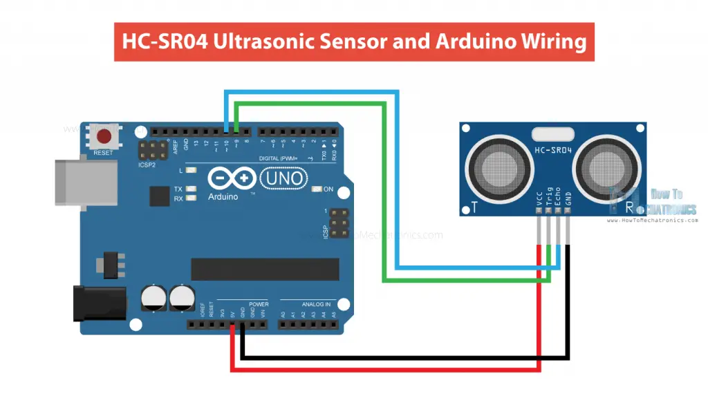 HC-SR04 Ultrasonic Sensor Arduino Connection - Wiring