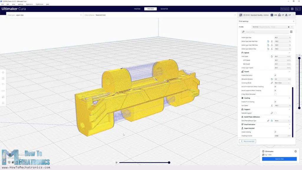 3D Printable track with no support needed 