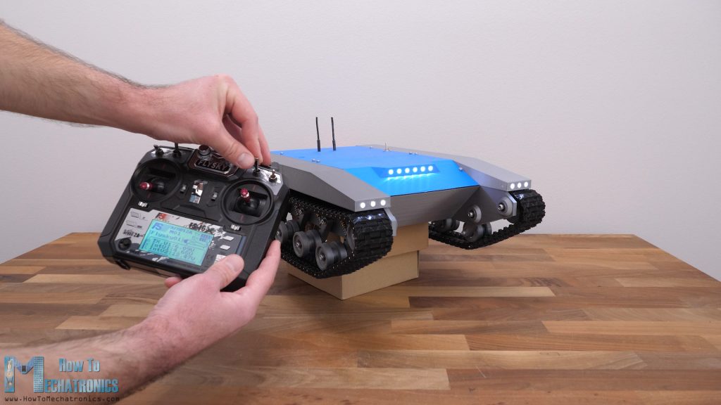 Flysky RC Transmitter for controlling the 3D Printed Robot Platfrom (Tank)