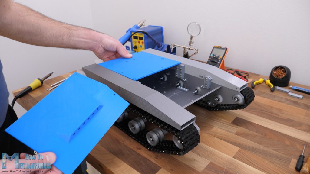 Top covers for the tank - robot platform