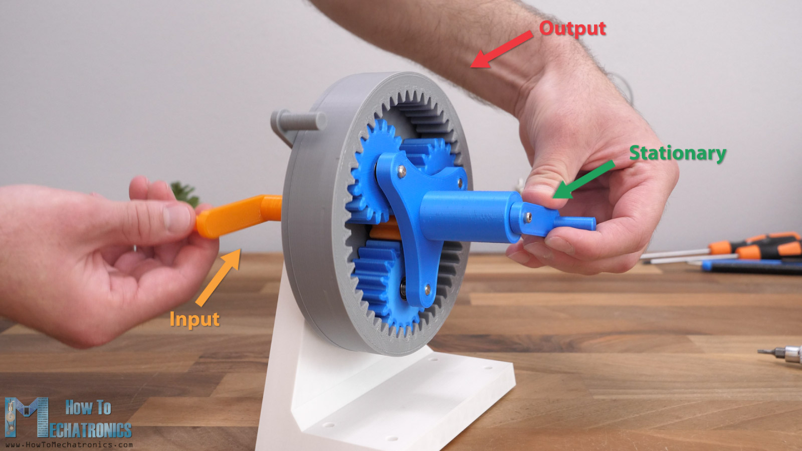 How Planetary Gears Work - 3D Printed Planetary Gearbox Design and Test