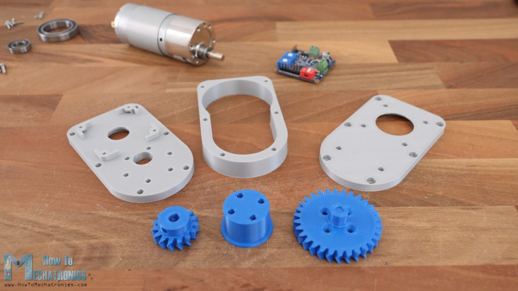 3D Printed parts for the custom servo gearbox