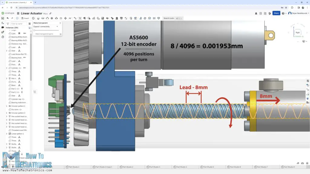 How a Linear Servo Actuator Works with AS5600 encoder
