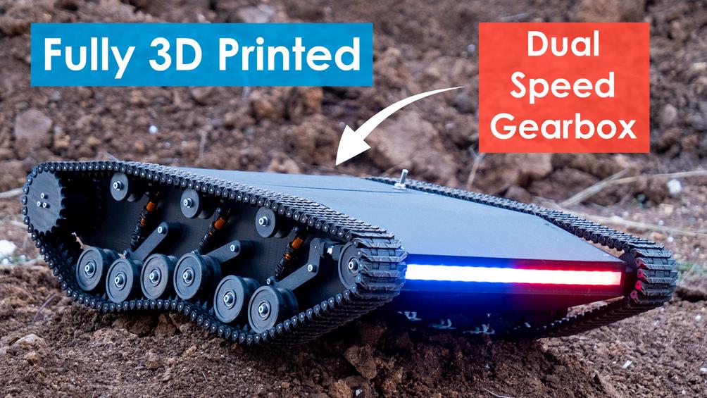 Making a BEAST of a 3D Printed RC TANK with Dual Speed Gearbox